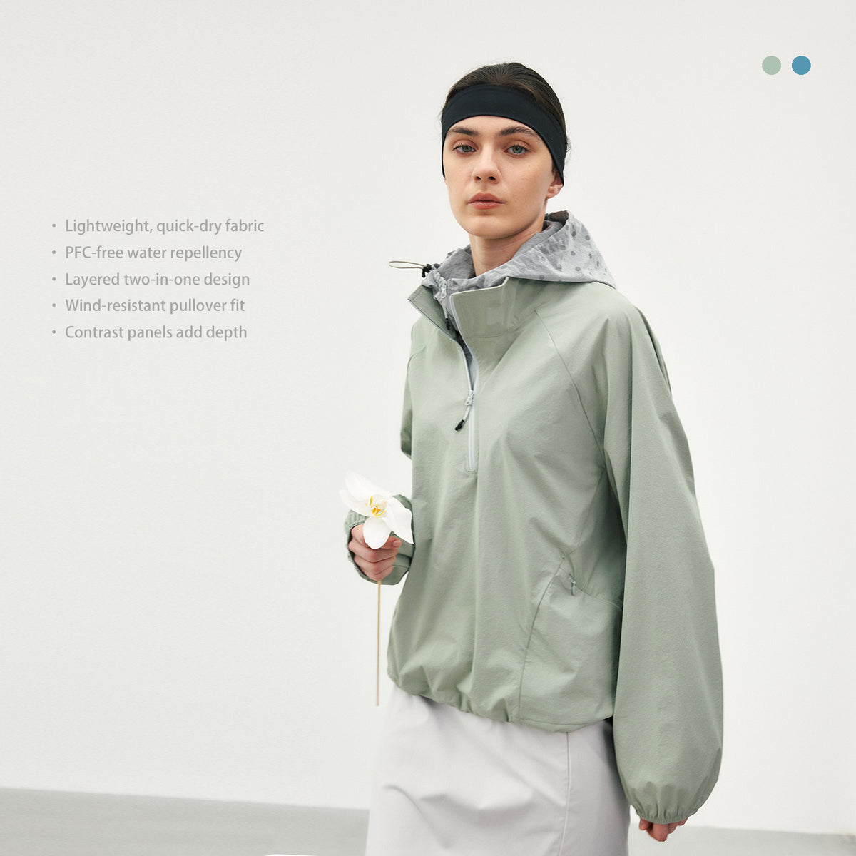 Urban Flow Layered Pullover Windbreaker