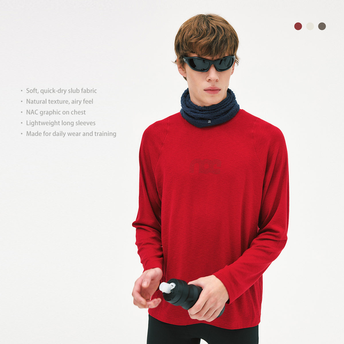 NAC Mousse Slub Cotton Printed Long Sleeve
