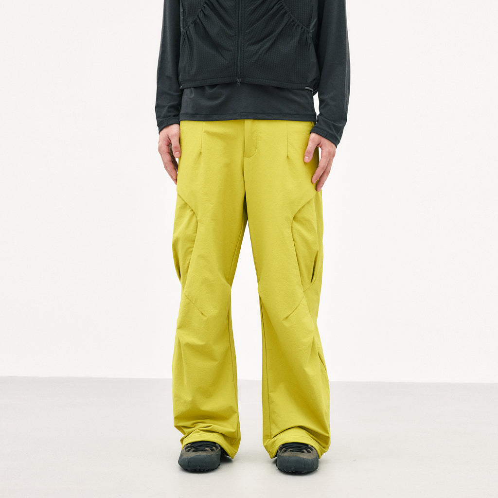 Urban Flow Curved Cargo-Pocket Shell Pants