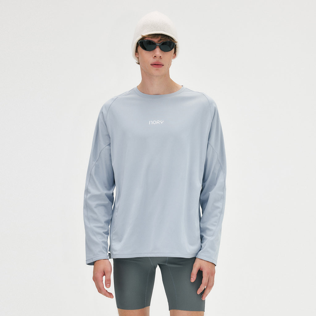 SPORTS Subtle-Texture Quick-Dry Reflective Logo Long Sleeve
