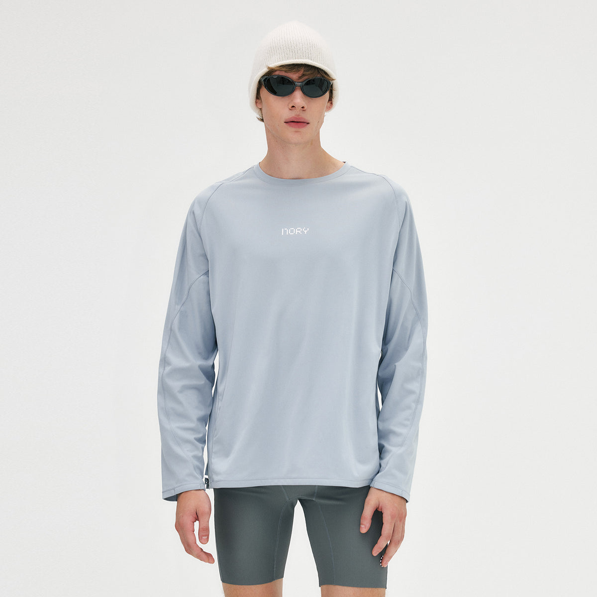 SPORTS Subtle-Texture Quick-Dry Reflective Logo Long Sleeve