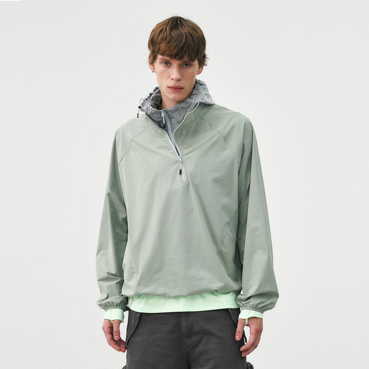 Urban Flow Layered Pullover Windbreaker