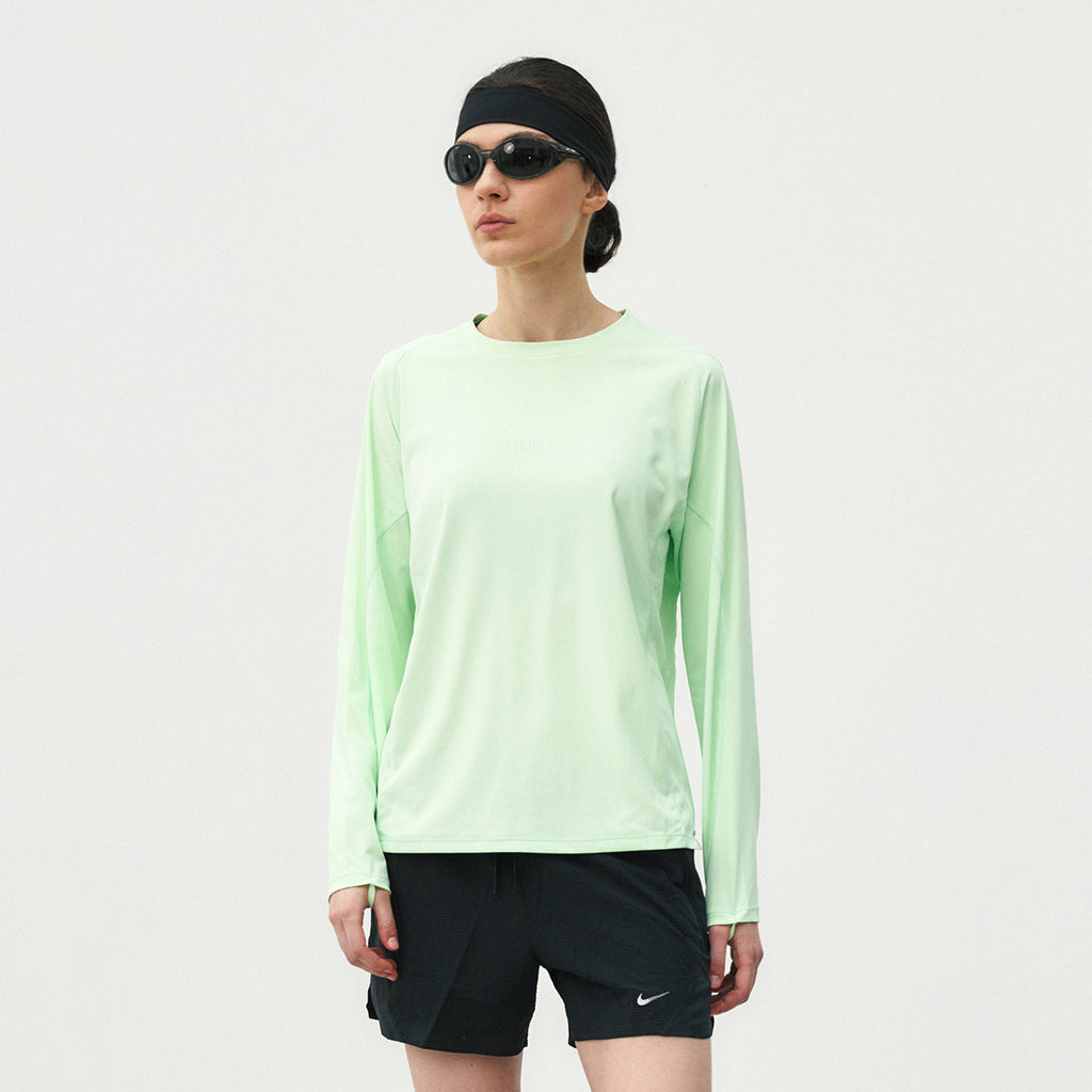 SPORTS Subtle-Texture Quick-Dry Reflective Logo Long Sleeve
