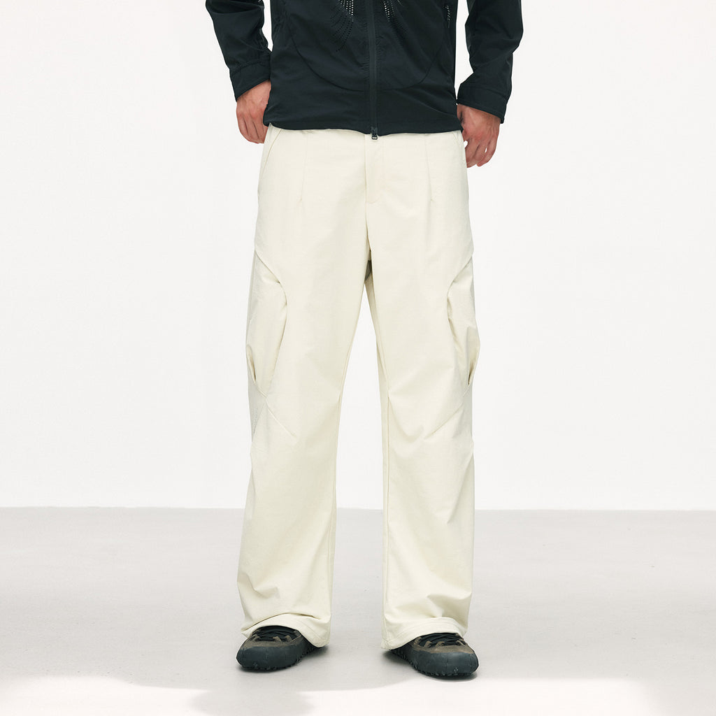 Urban Flow Curved Cargo-Pocket Shell Pants