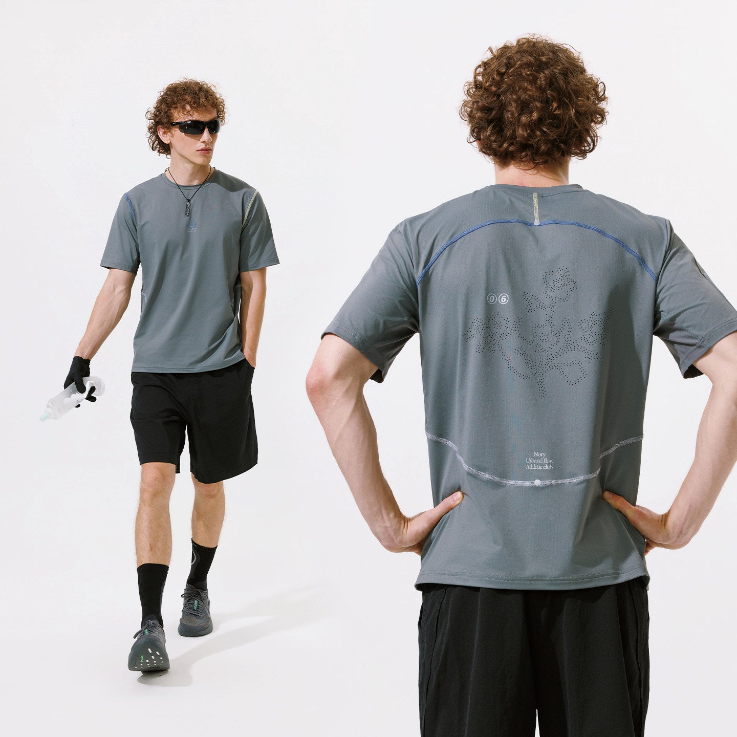Color Block Ice Silk Quick Dry Short Sleeve Tee