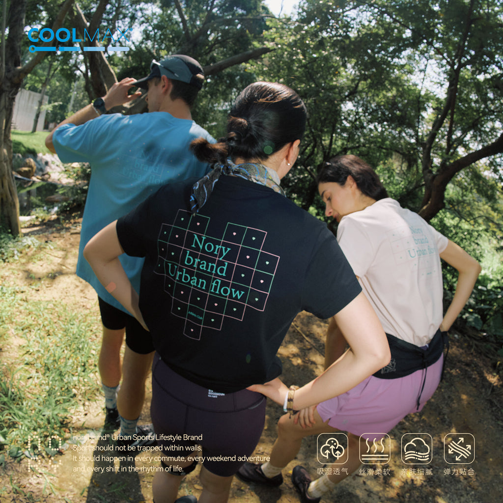 COOLMAX Heart Geometric Cool-Feel Short Sleeve Tee