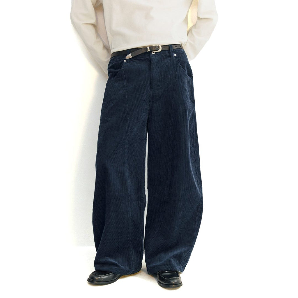 Corduroy Curved Barrel Leg Pants