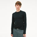 Slim-Fit Side-Panel Gusset Cotton Long Sleeve