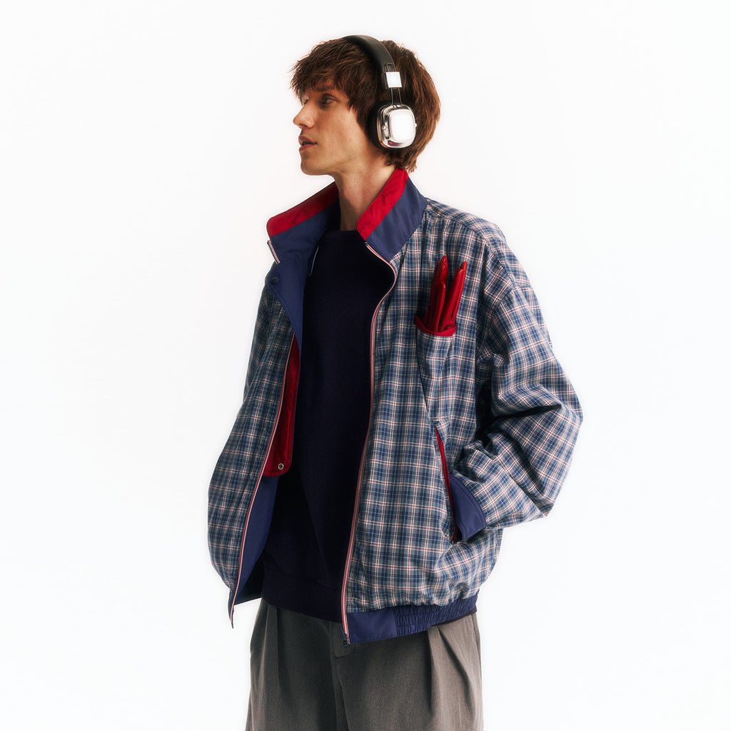 Vintage Reversible Plaid Jacket