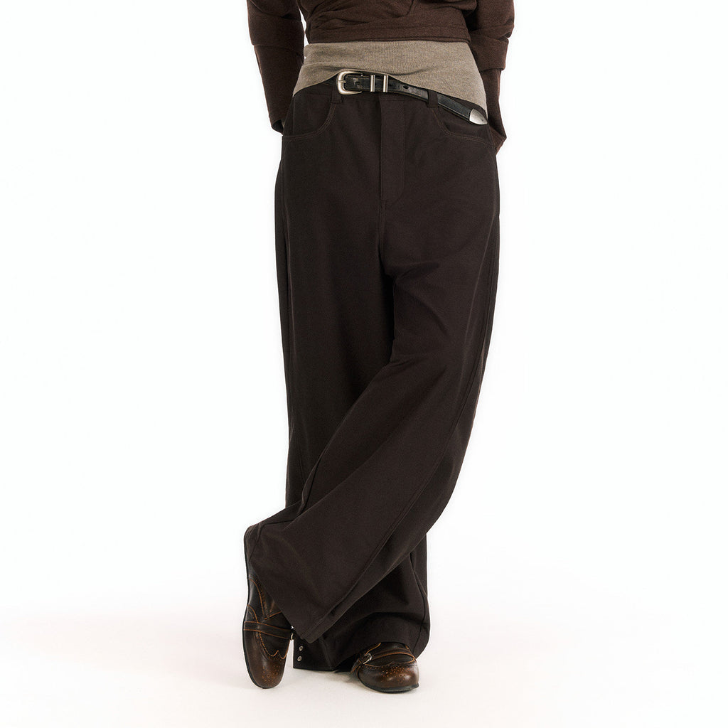 Sophisticated Turn-up Hem Long Pants