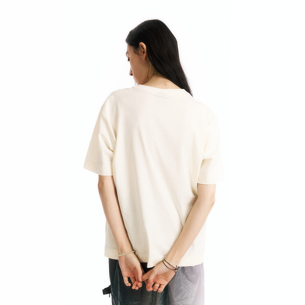 Short Sleeve Henley Shirt with Minimalist Wooden Buttons