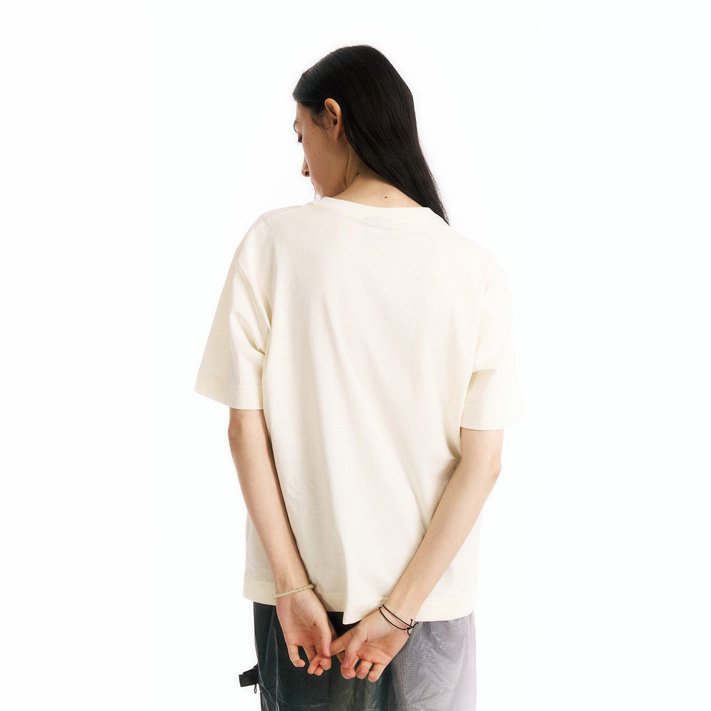 Short Sleeve Henley Shirt with Minimalist Wooden Buttons