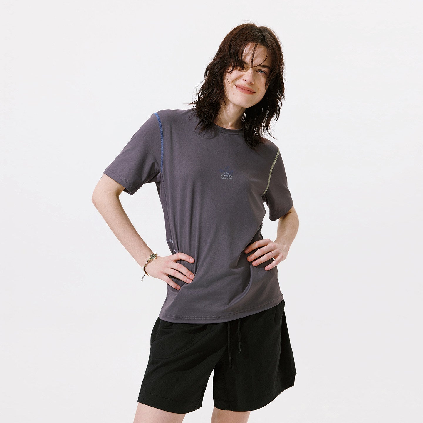 Color Block Ice Silk Quick Dry Short Sleeve Tee
