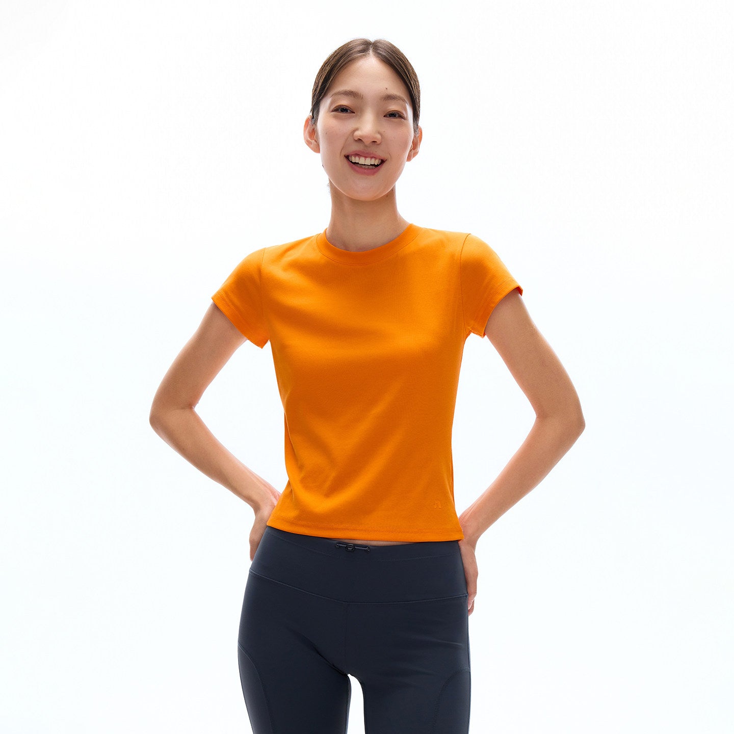 Fitted True Shoulder Basic Yoga Sports Short Sleeve Tee