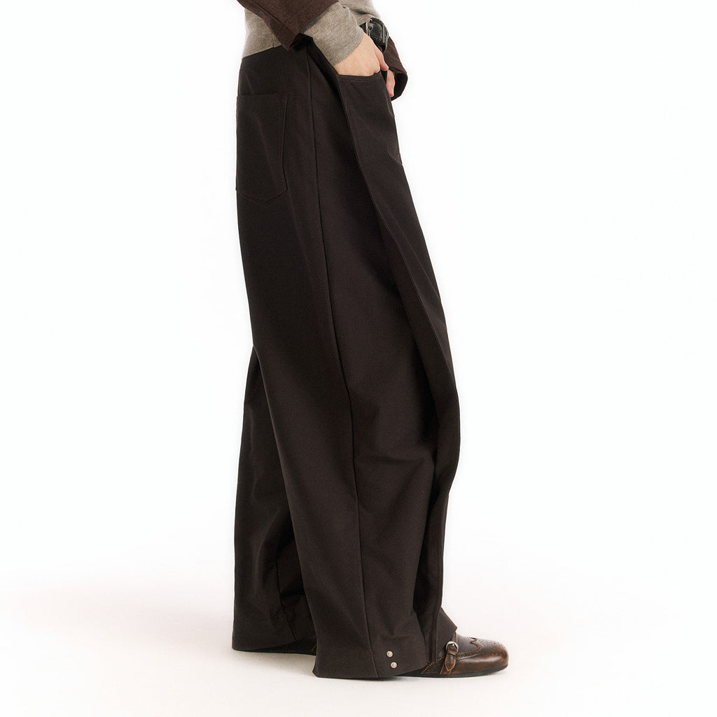 Sophisticated Turn-up Hem Long Pants
