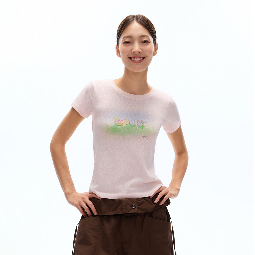 Floral Print Crew Neck Short Sleeve T-Shirt