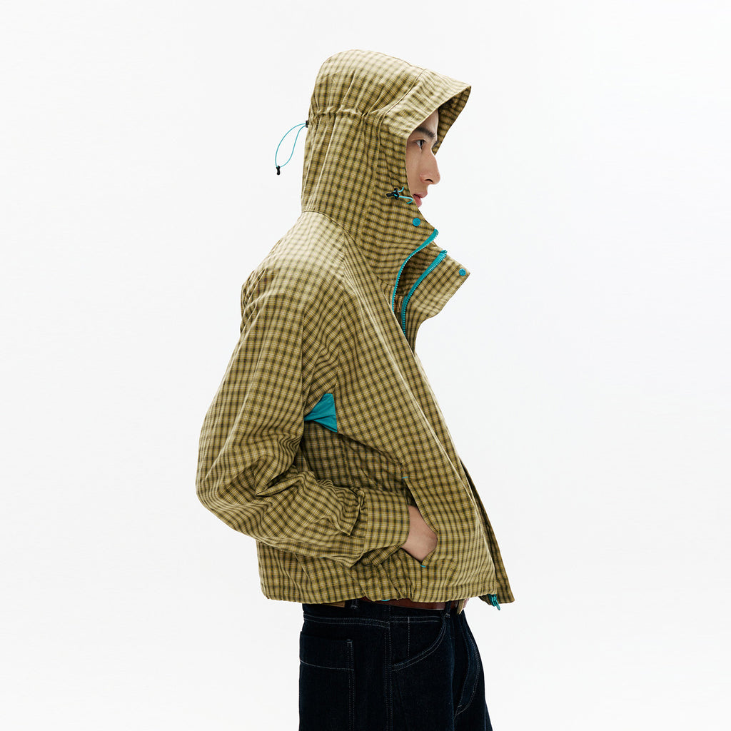 Plaid Color Block Sun Protection Shirt