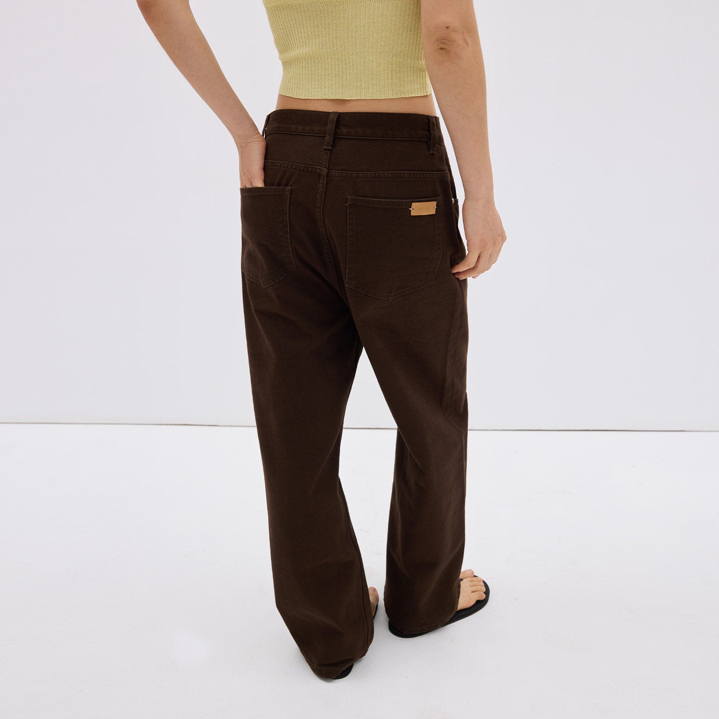 Cotton Straight Leg Pants
