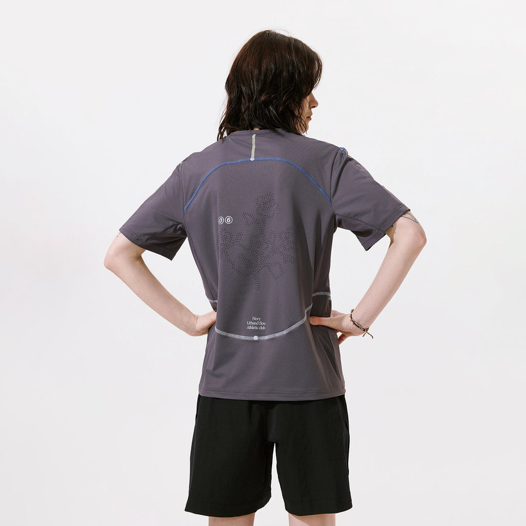 Color Block Ice Silk Quick Dry Short Sleeve Tee