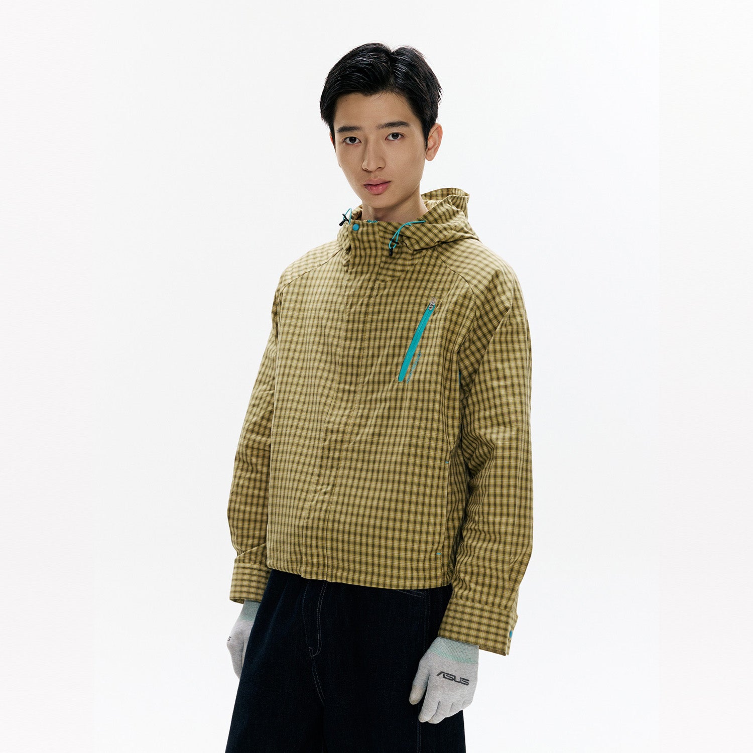 Plaid Color Block Sun Protection Shirt