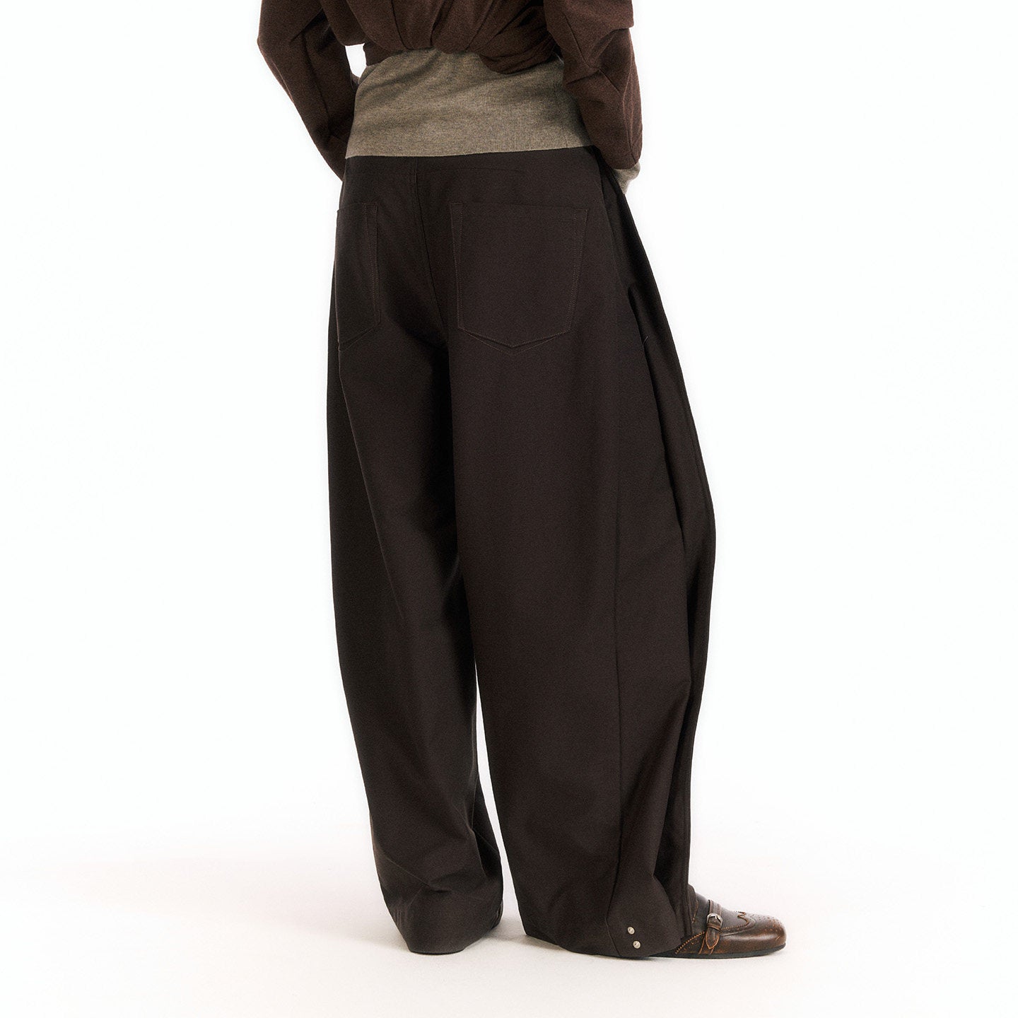 Sophisticated Turn-up Hem Long Pants