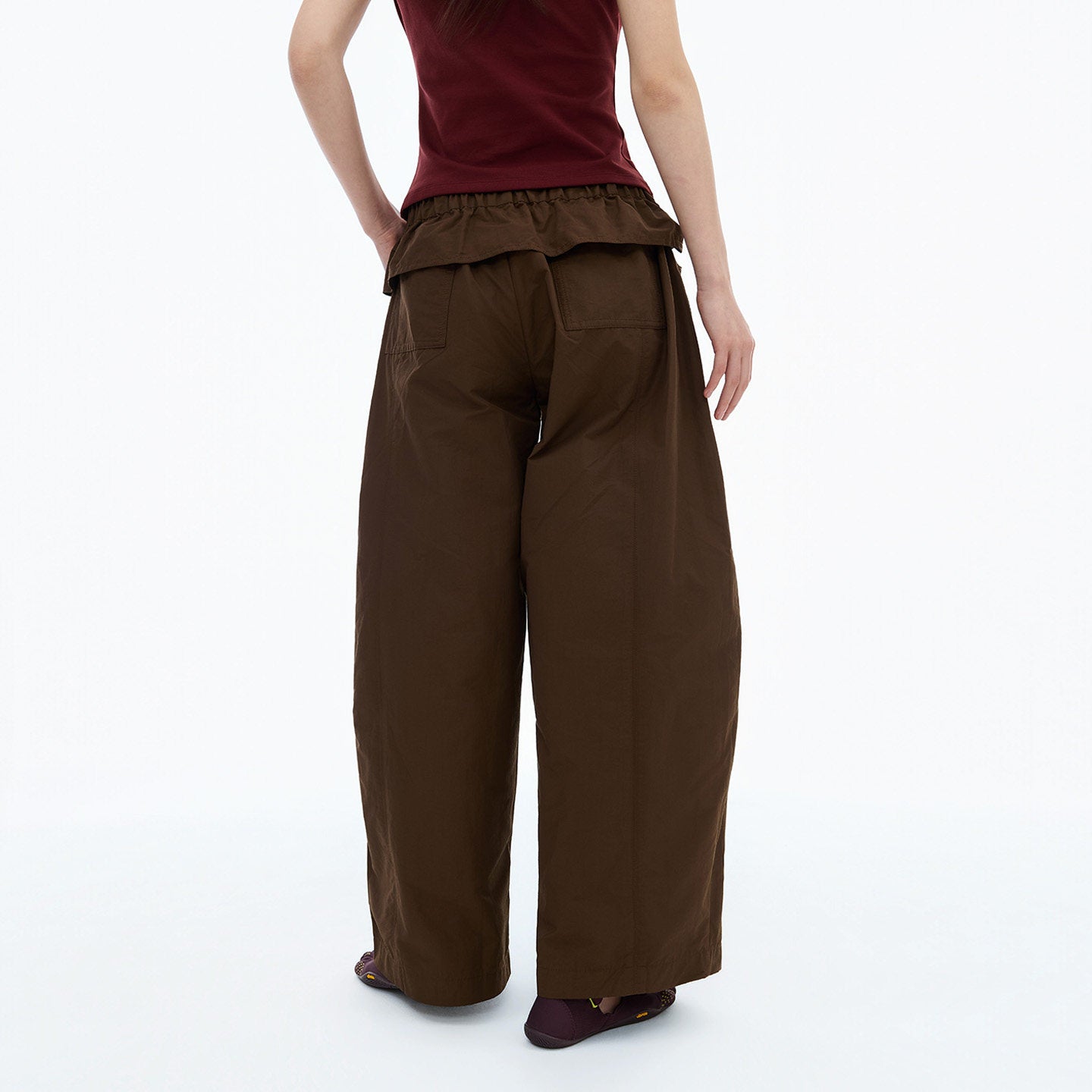 Flower Bud Waist Cinch Long Pants