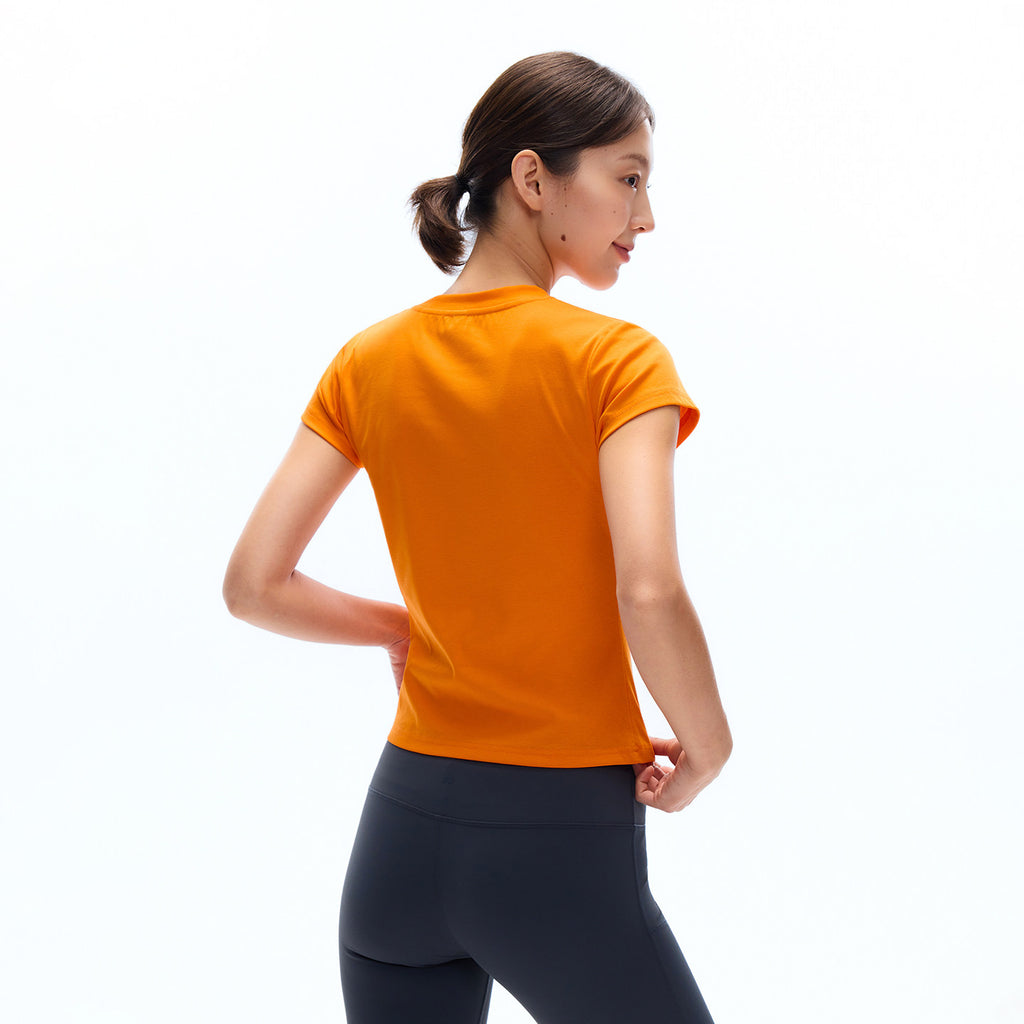 Fitted True Shoulder Basic Yoga Sports Short Sleeve Tee