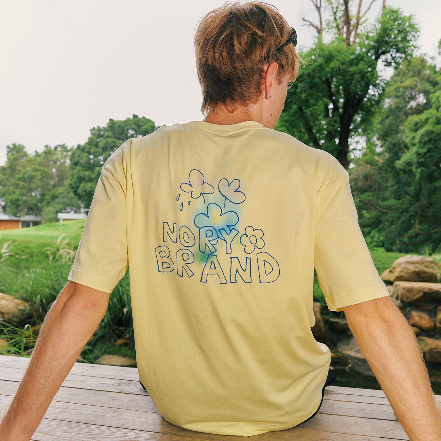COOLMAX Hand Drawn Floral Cool-Feel Short Sleeve Tee