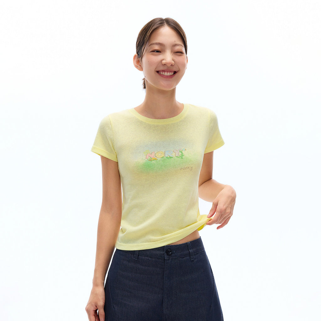 Floral Print Crew Neck Short Sleeve T-Shirt